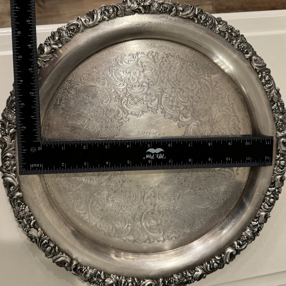 Vintage Silver Plated Serving Tray‎ Marty Gruber Ice Follies 1963 Award Gift